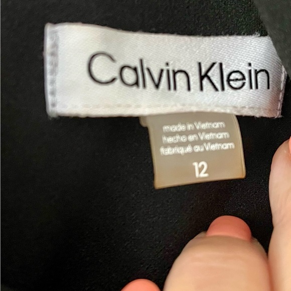Calvin Klein Black L/S Keyhole Sheath Minidress New w/tags Polyester/Spandex - Picture 5 of 7
